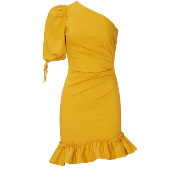 Jonathan Simkhai One Shoulder Asymmetric Denim Dress - Picture 13 of 13